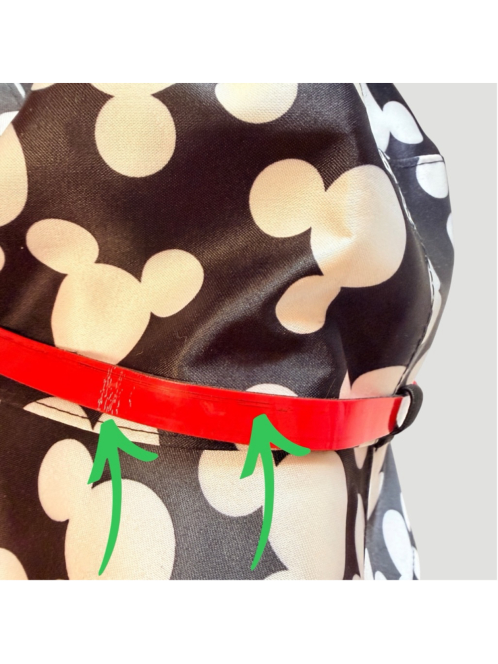 Disney Parks Mickey Mouse Icon Rain Bucket Hat Red Bow Adult OSFM - Picture 8 of 12